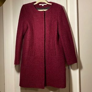 DKNY boucle jacket with cute leather details